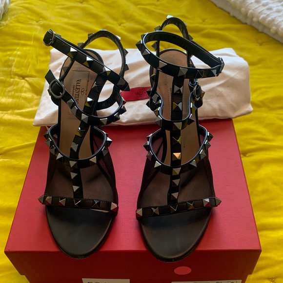 Valentino Shoes Rockstud Mesh Stud Stiletto Sandal - Picture 10 of 14